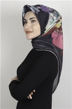 Pamuklu Soft Eşarp 3325-5 Desenli