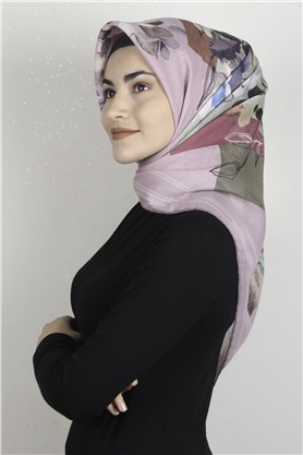 Pamuklu Soft Eşarp 3325-6 Desenli