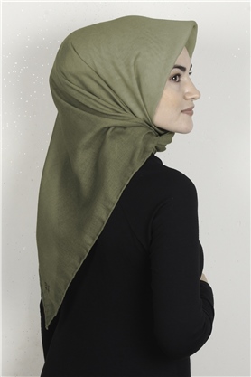 Pamuklu Soft Eşarp 3331-38 Yağ Yeşili