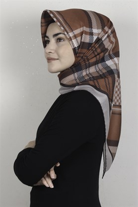 Pamuklu Soft Eşarp 3335-1 Kiremit