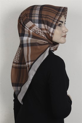 Pamuklu Soft Eşarp 3335-1 Kiremit