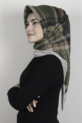 Pamuklu Soft Eşarp 3335-10 Fıstık Yeşili
