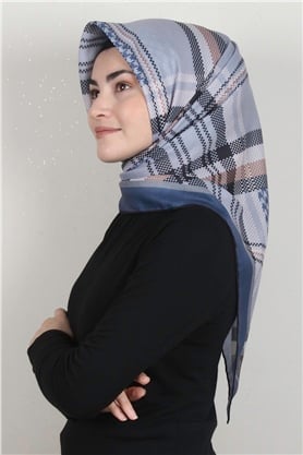 Pamuklu Soft Eşarp 3335-11 İndigo