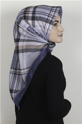 Pamuklu Soft Eşarp 3335-11 İndigo