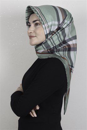Pamuklu Soft Eşarp 3335-13 Mint Yeşili