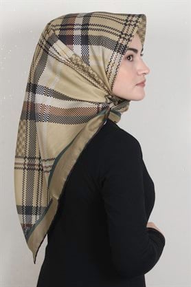 Pamuklu Soft Eşarp 3335-16 Hardal