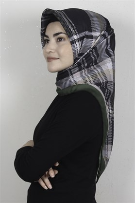Pamuklu Soft Eşarp 3335-3 Haki 