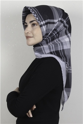 Pamuklu Soft Eşarp 3335-7 Siyah