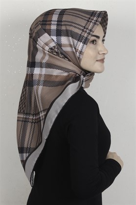 Pamuklu Soft Eşarp 3335-9 Sütlü Kahve