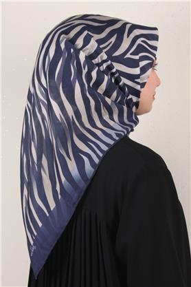 Pamuklu Soft Eşarp 3338-1 Lacivert