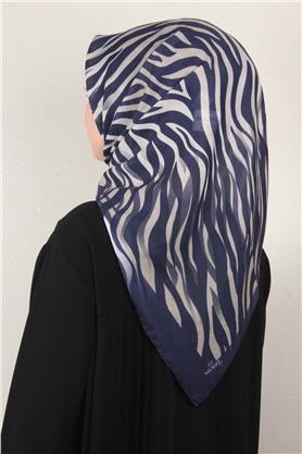 Pamuklu Soft Eşarp 3338-1 Lacivert