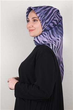 Pamuklu Soft Eşarp 3338-7 Lila