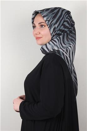 Pamuklu Soft Eşarp 3338-8 Füme