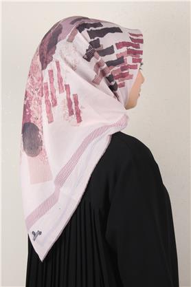 Pamuklu Soft Eşarp 3339-1 Açık Pudra