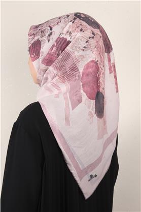 Pamuklu Soft Eşarp 3339-1 Açık Pudra