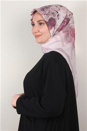 Pamuklu Soft Eşarp 3339-1 Açık Pudra