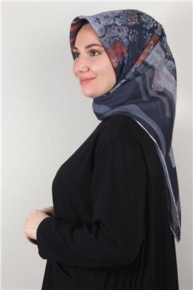 Pamuklu Soft Eşarp 3339-2 Lacivert