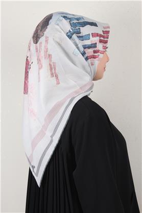 Pamuklu Soft Eşarp 3339-3 Taş