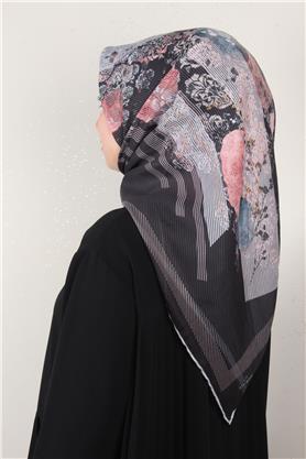 Pamuklu Soft Eşarp 3339-5 Siyah