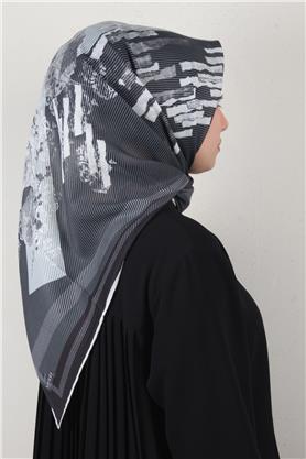 Pamuklu Soft Eşarp 3339-6 Siyah