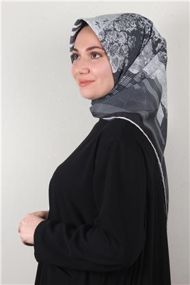 Pamuklu Soft Eşarp 3339-6 Siyah
