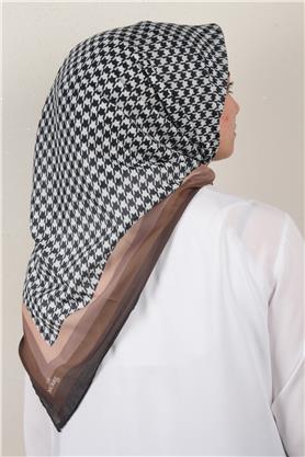 Pamuklu Soft Eşarp 3340-3 Kahve