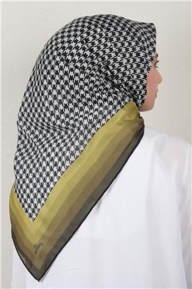 Pamuklu Soft Eşarp 3340-8 Yağ Yeşili