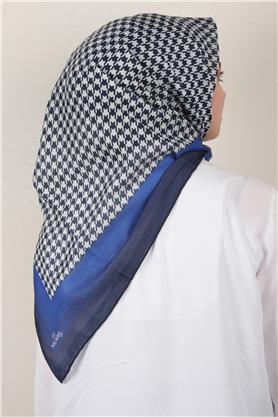 Pamuklu Soft Eşarp 3340-9 Mavi