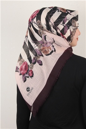 Pamuklu Trend Eşarp 9800-3 Mürdüm