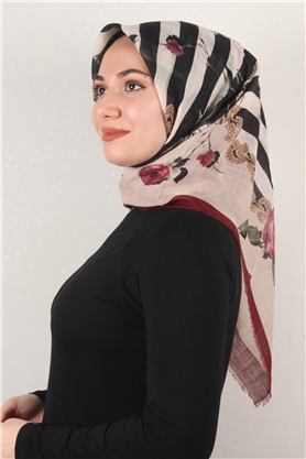 Pamuklu Trend Eşarp 9800-8 Bordo