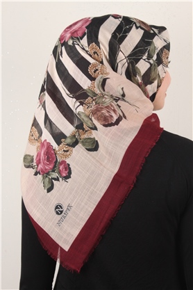 Pamuklu Trend Eşarp 9800-8 Bordo