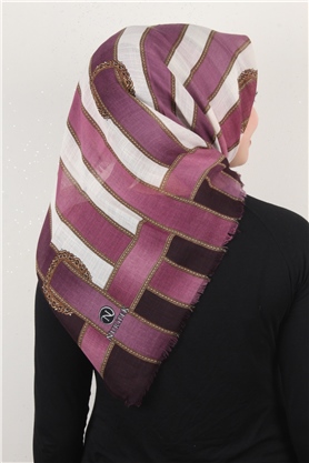 Pamuklu Trend Eşarp 9801-1 Mor