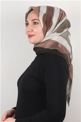 Pamuklu Trend Eşarp 9801-4 Yeşil