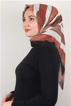 Pamuklu Trend Eşarp 9801-5 Şeftali