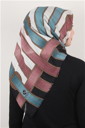 Pamuklu Trend Eşarp 9801-6 Pembe-Cam göbeği
