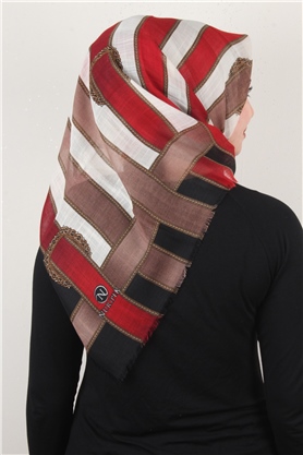 Pamuklu Trend Eşarp 9801-9 Kırmızı