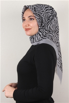 Pamuklu Trend Eşarp 9802-2 Gri