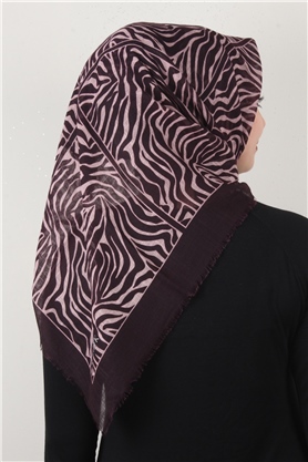 Pamuklu Trend Eşarp 9802-3 Mürdüm