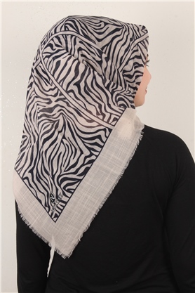 Pamuklu Trend Eşarp 9802-5 Bej-Laci