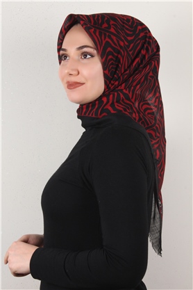 Pamuklu Trend Eşarp 9802-9 Kırmızı