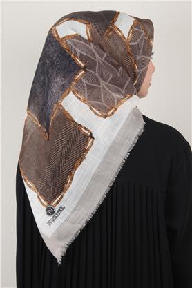Pamuklu Trend Eşarp 9803-10 Açık Taş