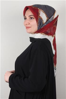 Pamuklu Trend Eşarp 9803-3 Kırmızı