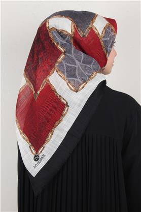 Pamuklu Trend Eşarp 9803-3 Kırmızı