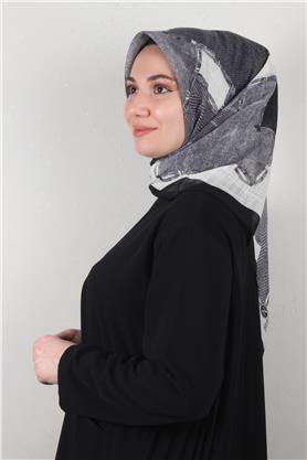 Pamuklu Trend Eşarp 9803-4 Siyah