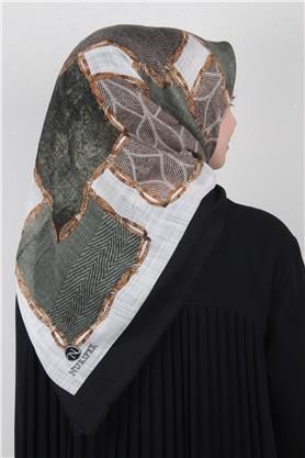 Pamuklu Trend Eşarp 9803-6 Haki