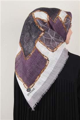 Pamuklu Trend Eşarp 9803-8 Mor