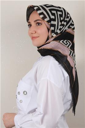 Pamuklu Trend Eşarp 9807-1 Pembe