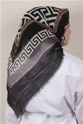 Pamuklu Trend Eşarp 9807-2 Gri