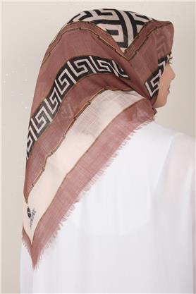 Pamuklu Trend Eşarp 9807-5 Miskli Kahve