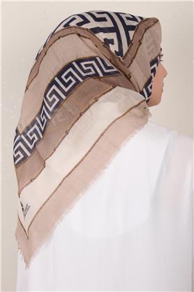 Pamuklu Trend Eşarp 9807-6 Sütlü Kahve